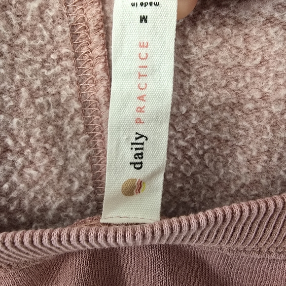 Anthropologie Daily Practice Sweatshirt Cutout Keyhole Cropped Crop Mockneck M - Picture 10 of 13